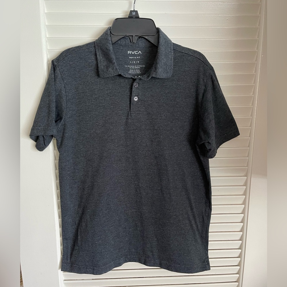 RVCA slate grey Boys Polo